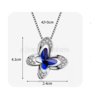 Blue Butterfly Cremation Pendant