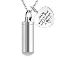 Load image into Gallery viewer, Cylinder Cremation Pendant Tree or Heart