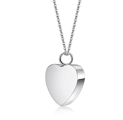 Silver Heart Cremation Pendant