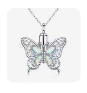 Iridescent Butterfly Cremation Pendant