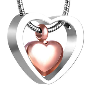 Heart in Heart Cremation Pendant