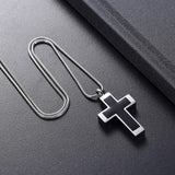 Cross with Black Inlay