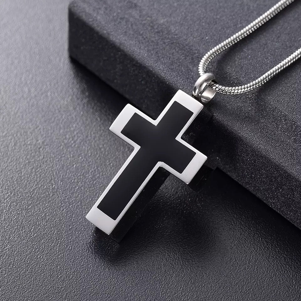 Cross with Black Inlay