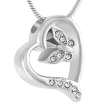 Load image into Gallery viewer, Butterfly Heart Cremation Necklace