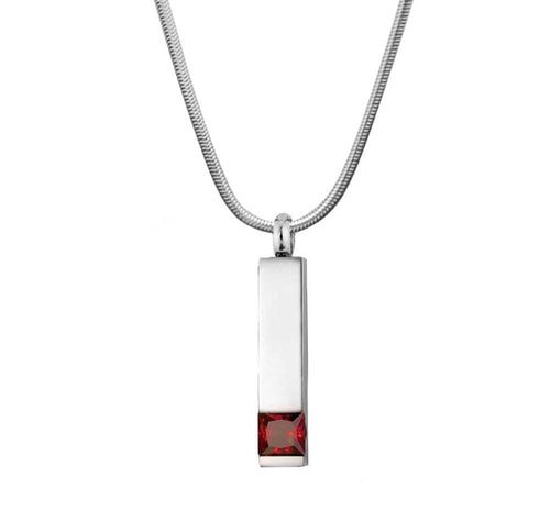 Silver Bar with Birthstone Month