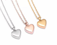 Load image into Gallery viewer, Petite Heart Cremation Necklace