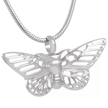 Load image into Gallery viewer, Silver Butterfly Cremation Pendant
