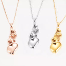Load image into Gallery viewer, Stacked Hearts Cremation Pendant